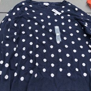 Polka dot womens sweater